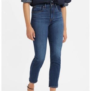 Levi’s Premium 724 Cropped Straight Leg Blue Jeans Size 24